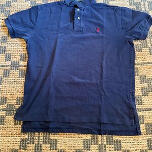 Ralph Lauren Men's Solid Navy Polo classic fit Shirt size Medium